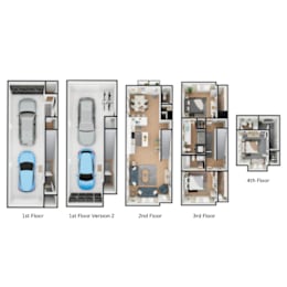 A series of images showing different floor plans of a house.