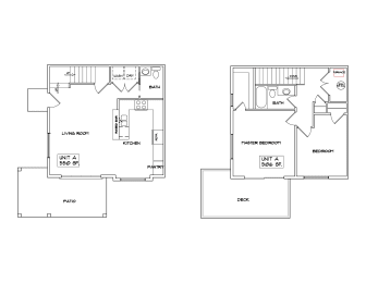 2 Bed 1.75 bath Floor Plan at Moenave Townhomes, Springdale, 84767