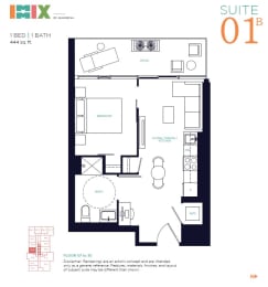 a floor plan of a bedroom apartment