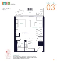 a floor plan of a bedroom apartment