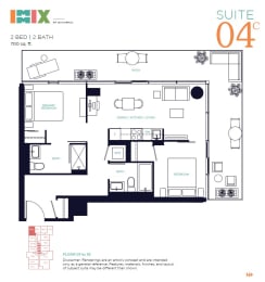 a floor plan of a condo