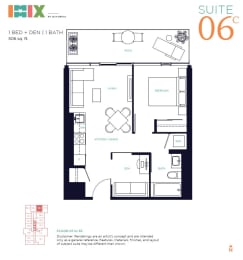 a floor plan of a bedroom apartment