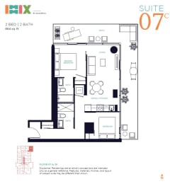 a floor plan of a condo