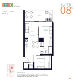 a floor plan of a bedroom apartment