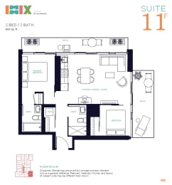 a floor plan of suite 11