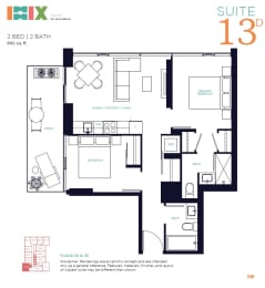 a floor plan of a bedroom apartment