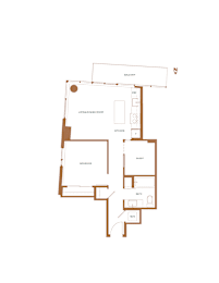  Floor Plan 02 - 1Bed + Guest