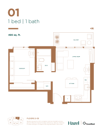 One Bedroom Floor Plan