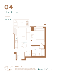 One Bedroom Floor Plan
