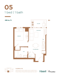 One Bedroom Floor Plan
