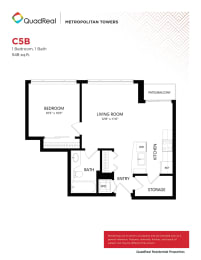 bedroom floor plan an in 2 bed 1 bath
