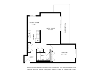 One Bedroom Floor Plan