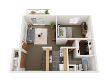  Floor Plan One Bedroom