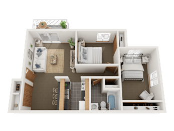  Floor Plan Two Bedroom