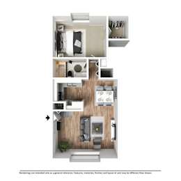 A series of images showing different layouts of a room.