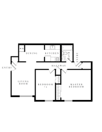  Floor Plan 2 Bed 1 Bath