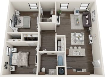 2 Bedroom Harmony Floor Plan