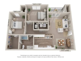 Lakes of Columbia_B_Two Bedroom