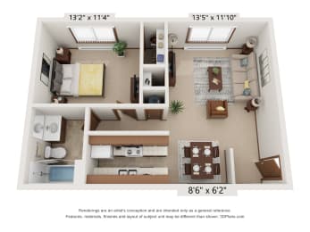 Timberland At Crestbruck_One Bedroom A