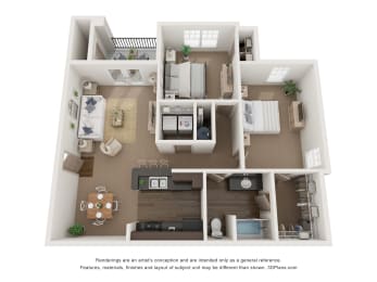 Two Bedroom Floor Plan