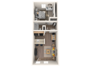 1 Bed 1 Bath Floor Plan  at Ascent 1829, Phoenix