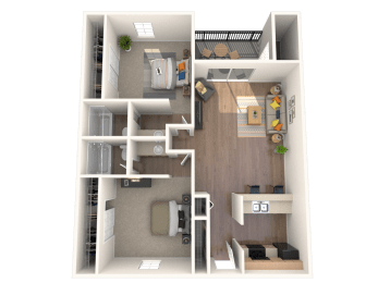 2 Bed 2 bath Floor Plan  at Ascent 1829, Arizona, 85020