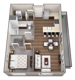 1 Bedroom with Large Balcony