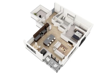 bedroom floor plan an in 3d