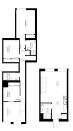 two floor plan of a house with floor plans of different floors