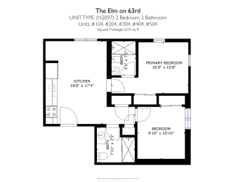 a floor plan of a unit with a bedroom and a bathroom