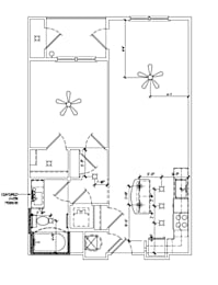 One Bedroom Floor plan at Poland Hill Senior Apartments, Chantilly, VA, Virginia