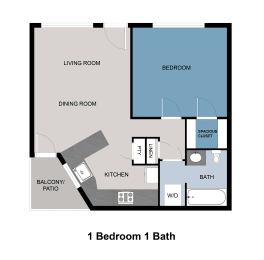 1 bedroom floor plan image at Arcadia Lofts in Phoenix AZ