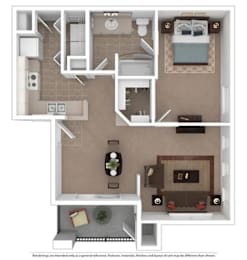 A1 Brandon Dunes 690 sqft at The Club at Coldwater Springs in Avondale Arizona