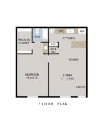 A1 one bedroom one bath
