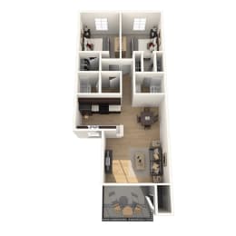 2 Bedroom 2 Bathroom 865 sqft at Orchard on Gilbert Apartments in Arizona