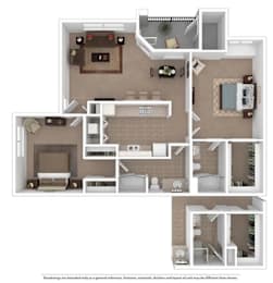 Glen Abbey B5 1170 sqft at The Club at Coldwater Springs in Avondale Arizona