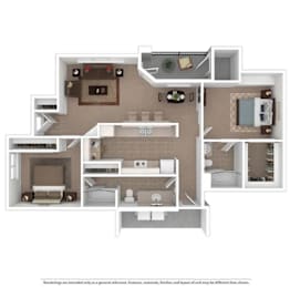 Oakmont 2nd Floor B6 1267 sqft at The Club at Coldwater Springs in Avondale Arizona