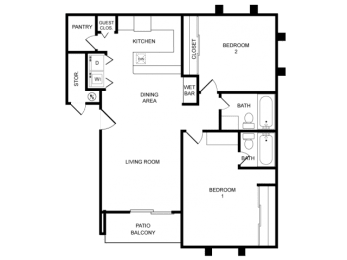 Two Bedroom Two Bath