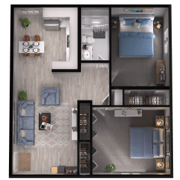 2 Bedroom Floorplan