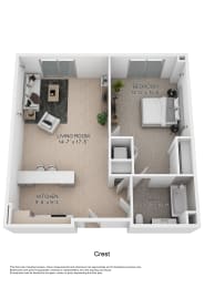 1 bed 1 bath D at Up House, Connecticut
