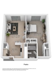 1 bed 1 bath at Up House, Farmington