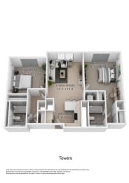 2 bed 2 bath A at Up House, Farmington