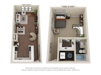 Classic One Bedroom Loft at Retro 511 Apartments, West Haven, Connecticut