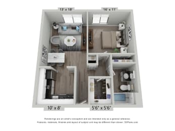 1 bed 1 bath at Springwood Gardens, New Britain, 06053