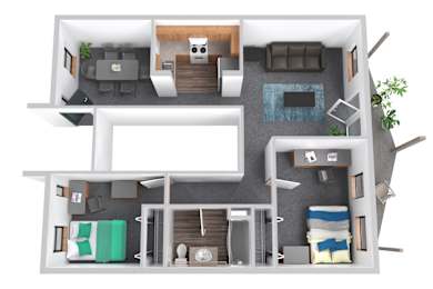  Floor Plan 2 Bedroom Flat