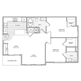 arlington park apartments floor plan c1