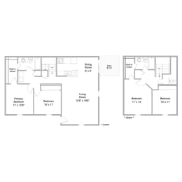 floor plan of a 4 bedroom apartment