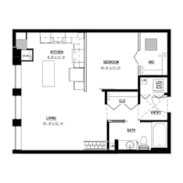 A black and white image of a floor plan for a house.
