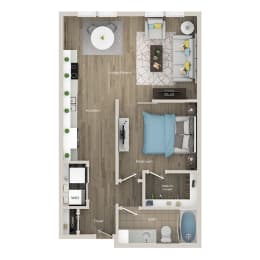 a floor plan of a bedroom apartment