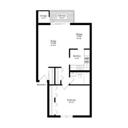a floor plan of a house with a black and white
